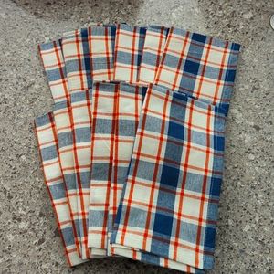Macy's Autumn Farmhouse Plaid Napkin, Set of 6, NWOT